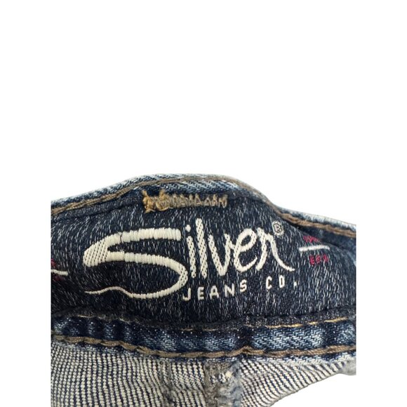 Silver Jeans Co Allan Relaxed Fit Straight Leg Jeans 38x30 Blue Denim Cotton Ela - Picture 4 of 7